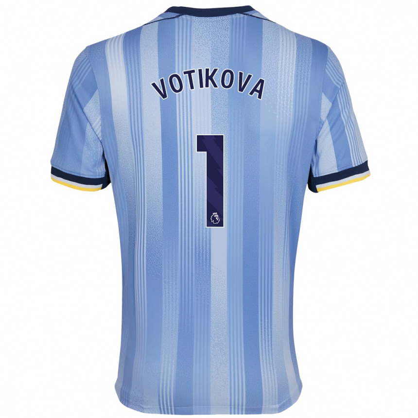 Hombre Fútbol Camiseta Barbora Votíková #1 Azul Claro 2ª Equipación 2024/25 Perú