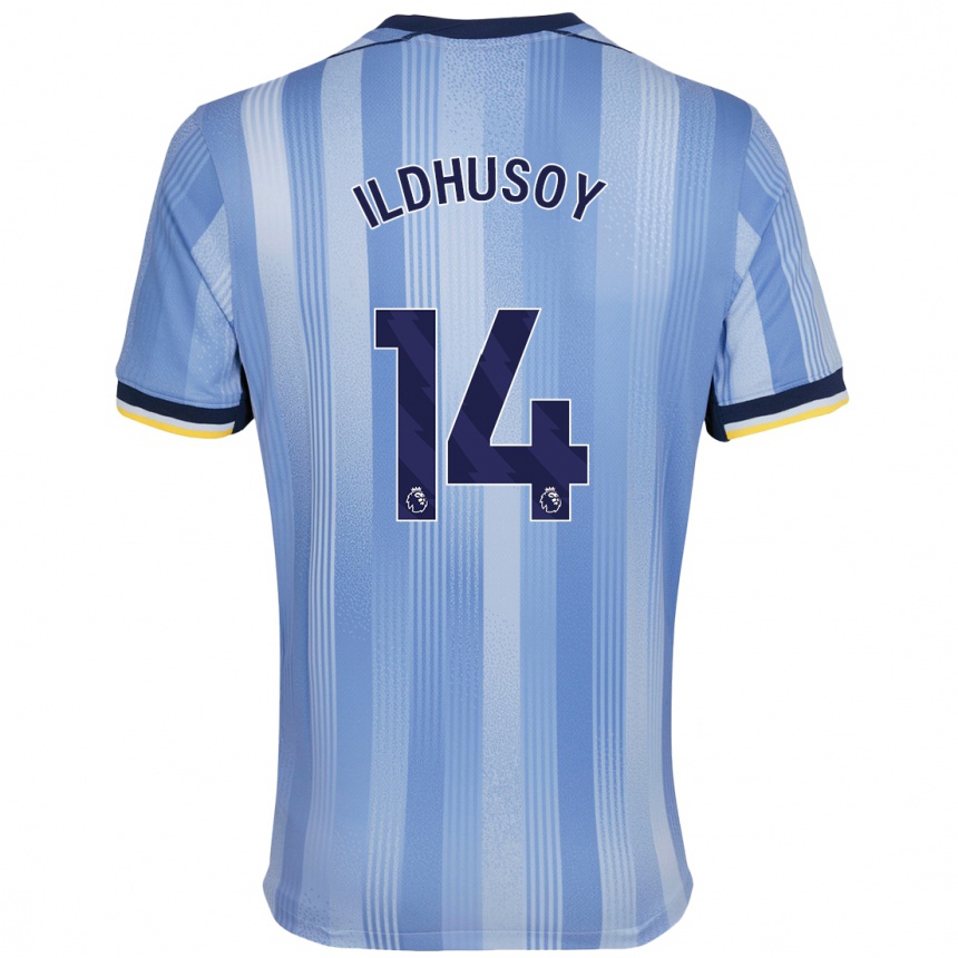 Hombre Fútbol Camiseta Celin Bizet Ildhusøy #14 Azul Claro 2ª Equipación 2024/25 Perú