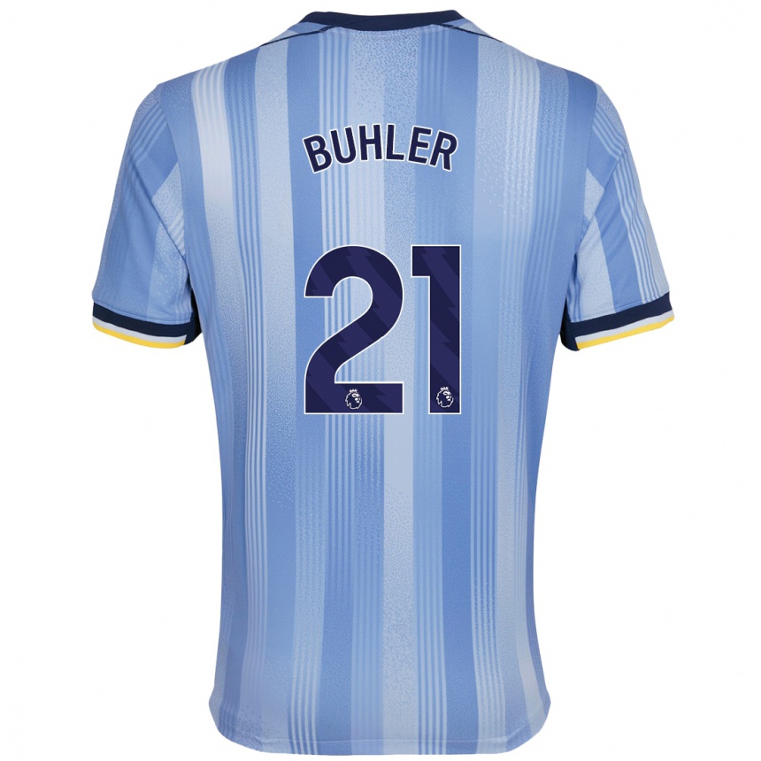 Hombre Fútbol Camiseta Luana Bühler #21 Azul Claro 2ª Equipación 2024/25 Perú