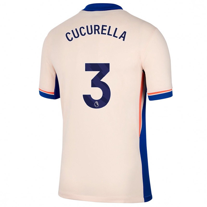 Hombre Fútbol Camiseta Marc Cucurella #3 Beige Claro 2ª Equipación 2024/25 Perú