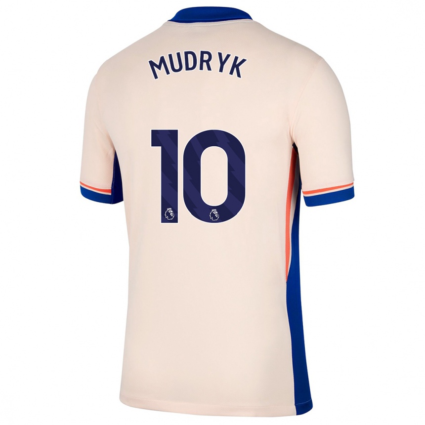 Hombre Fútbol Camiseta Mykhaylo Mudryk #10 Beige Claro 2ª Equipación 2024/25 Perú