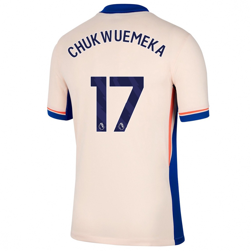 Hombre Fútbol Camiseta Carney Chukwuemeka #17 Beige Claro 2ª Equipación 2024/25 Perú