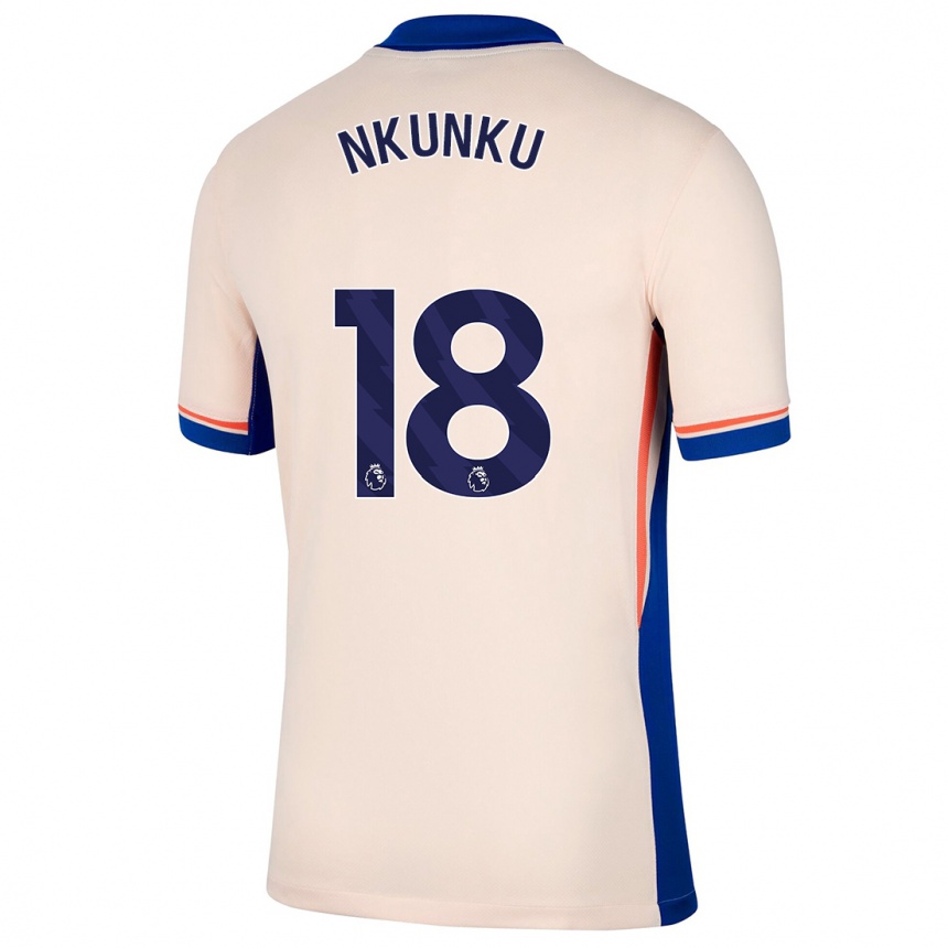 Hombre Fútbol Camiseta Christopher Nkunku #18 Beige Claro 2ª Equipación 2024/25 Perú