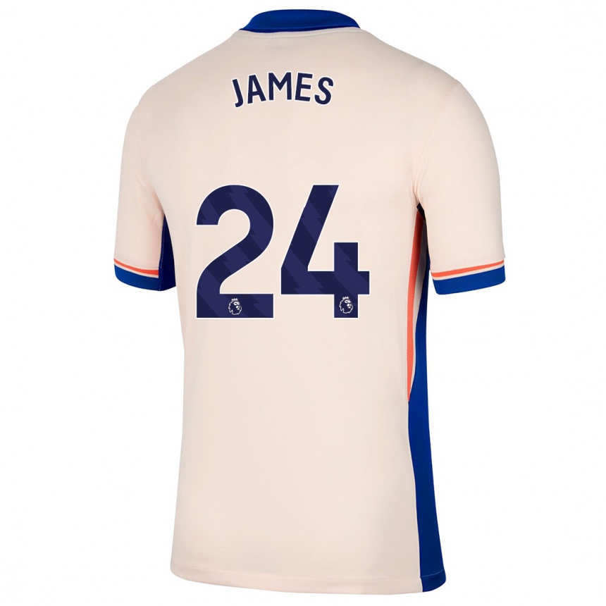 Hombre Fútbol Camiseta Reece James #24 Beige Claro 2ª Equipación 2024/25 Perú