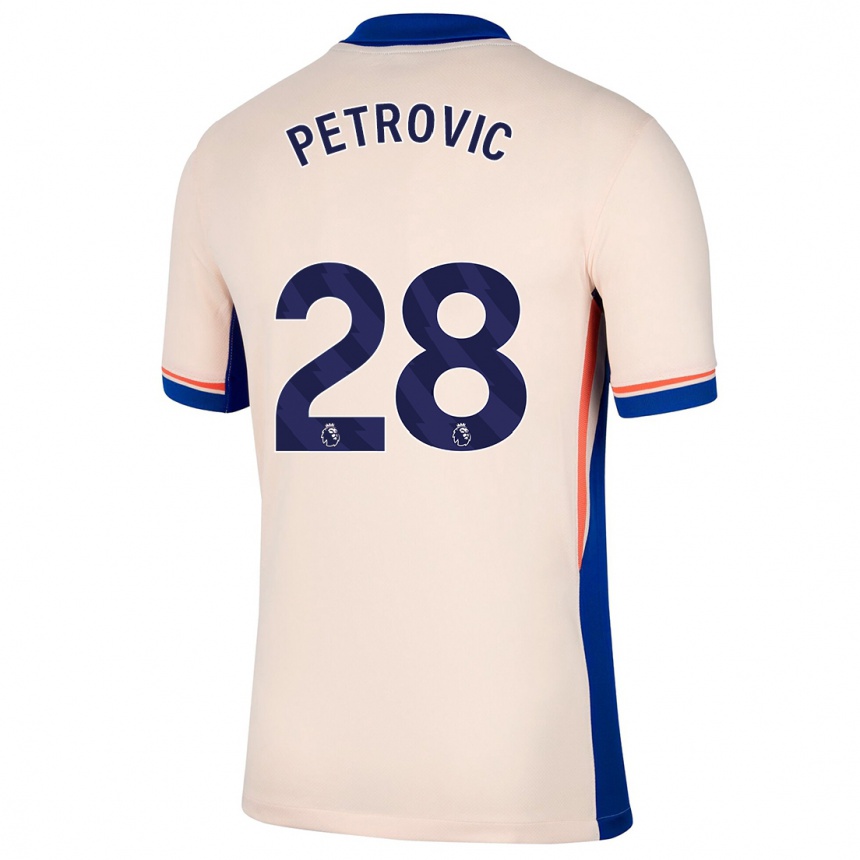 Hombre Fútbol Camiseta Djordje Petrovic #28 Beige Claro 2ª Equipación 2024/25 Perú