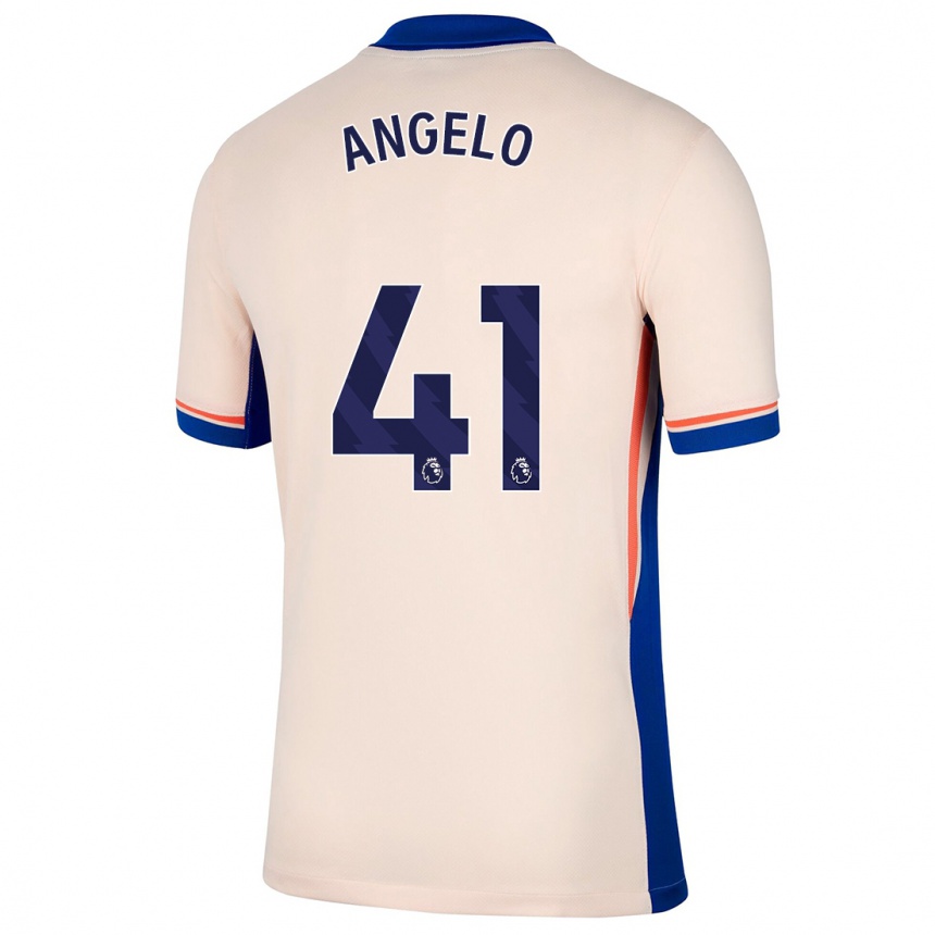 Hombre Fútbol Camiseta Ângelo #41 Beige Claro 2ª Equipación 2024/25 Perú