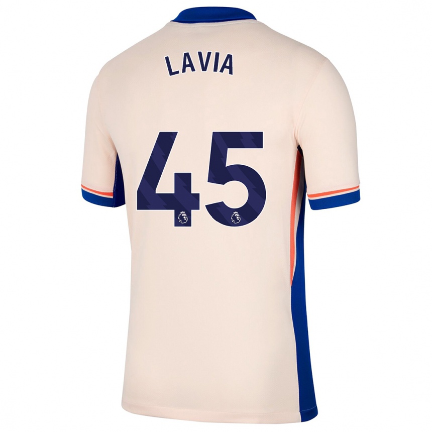 Hombre Fútbol Camiseta Roméo Lavia #45 Beige Claro 2ª Equipación 2024/25 Perú