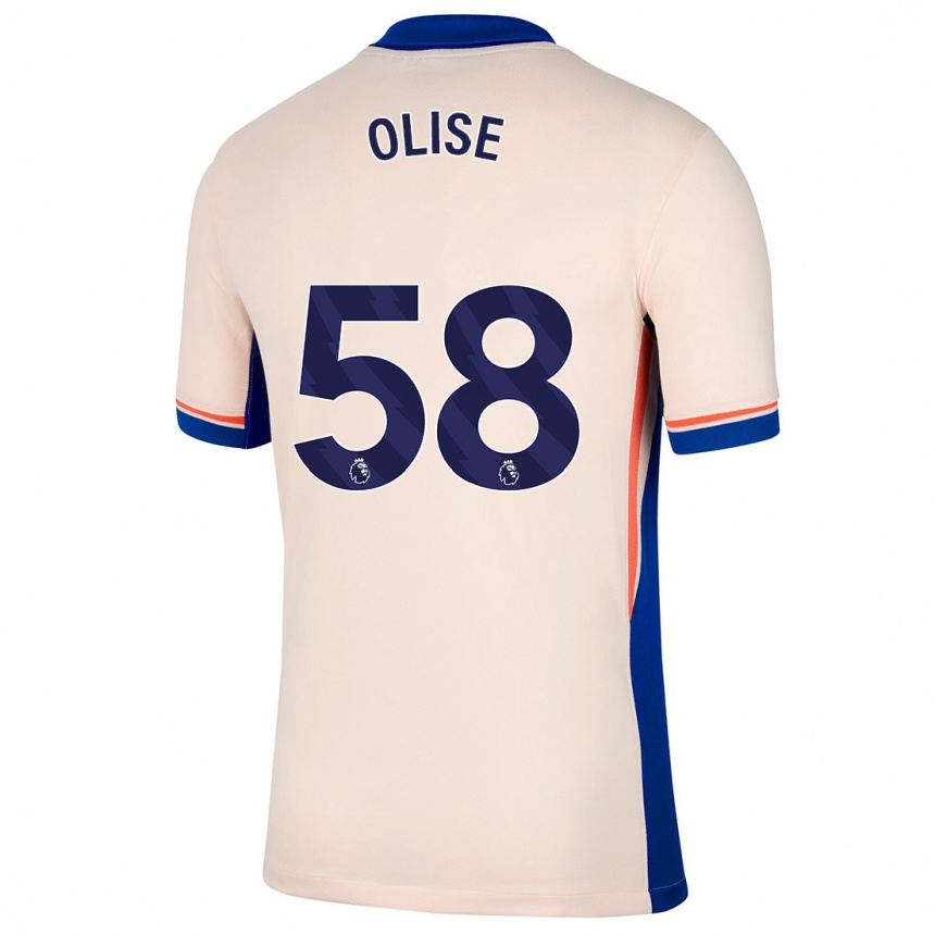 Hombre Fútbol Camiseta Richard Olise #58 Beige Claro 2ª Equipación 2024/25 Perú