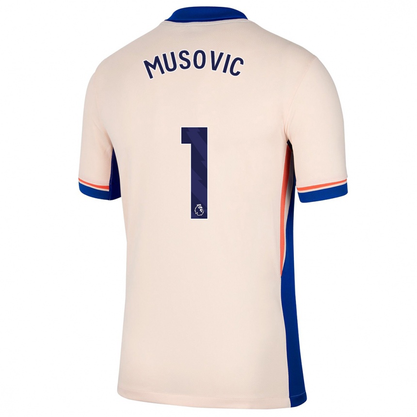 Hombre Fútbol Camiseta Zecira Musovic #1 Beige Claro 2ª Equipación 2024/25 Perú