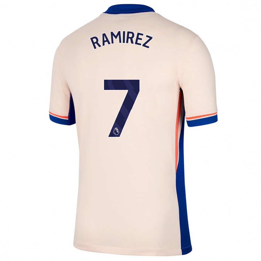 Hombre Fútbol Camiseta Mayra Ramírez #7 Beige Claro 2ª Equipación 2024/25 Perú