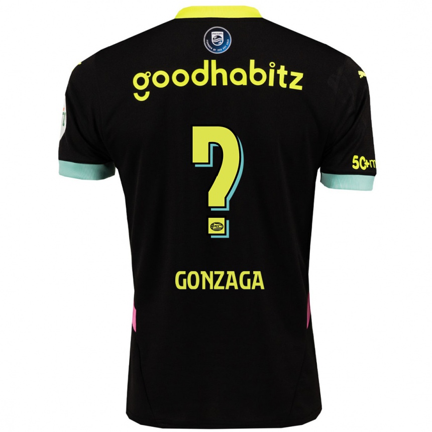 Hombre Fútbol Camiseta Jamal Gonzaga #0 Negro Amarillo 2ª Equipación 2024/25 Perú