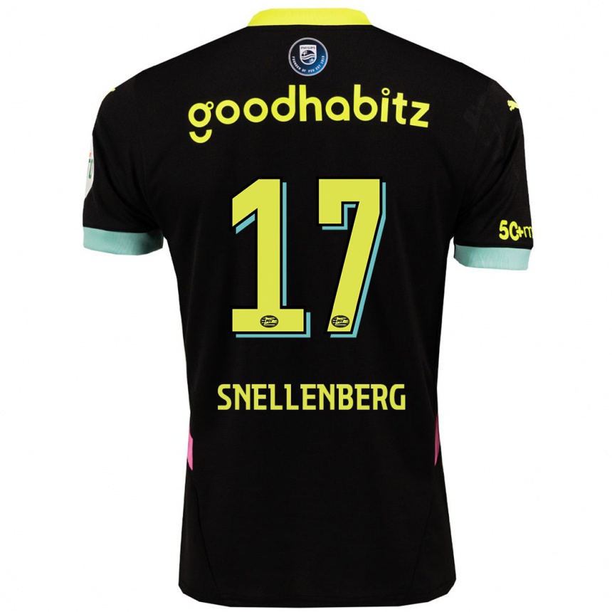 Hombre Fútbol Camiseta Maxime Snellenberg #17 Negro Amarillo 2ª Equipación 2024/25 Perú