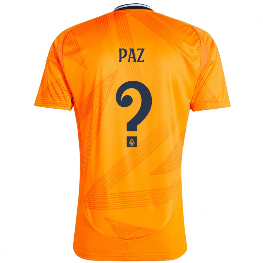 Hombre Fútbol Camiseta Nico Paz #0 Naranja 2ª Equipación 2024/25 Perú