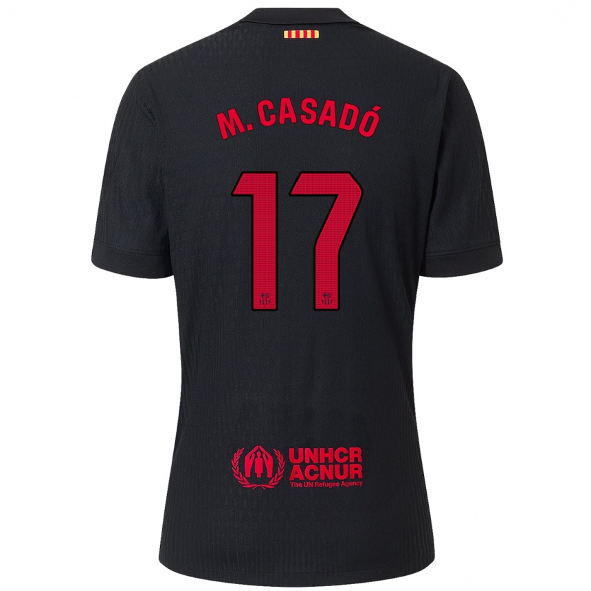 Hombre Fútbol Camiseta Marc Casado #17 Negro Rojo 2ª Equipación 2024/25 Perú