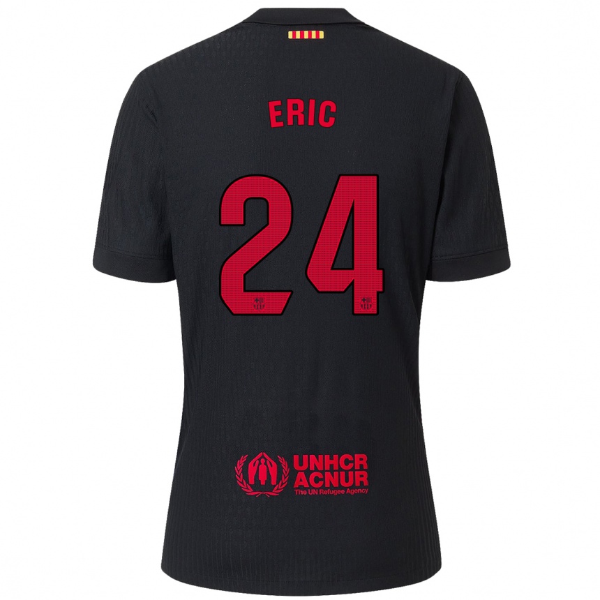 Hombre Fútbol Camiseta Eric Garcia #24 Negro Rojo 2ª Equipación 2024/25 Perú