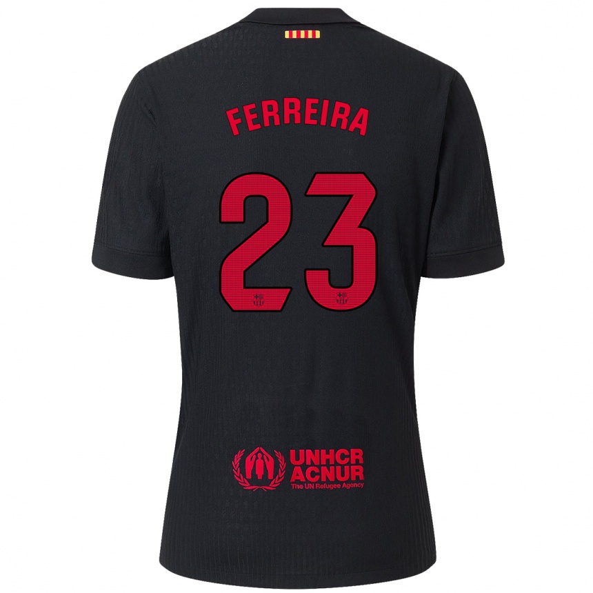 Hombre Fútbol Camiseta Geyse Ferreira #23 Negro Rojo 2ª Equipación 2024/25 Perú