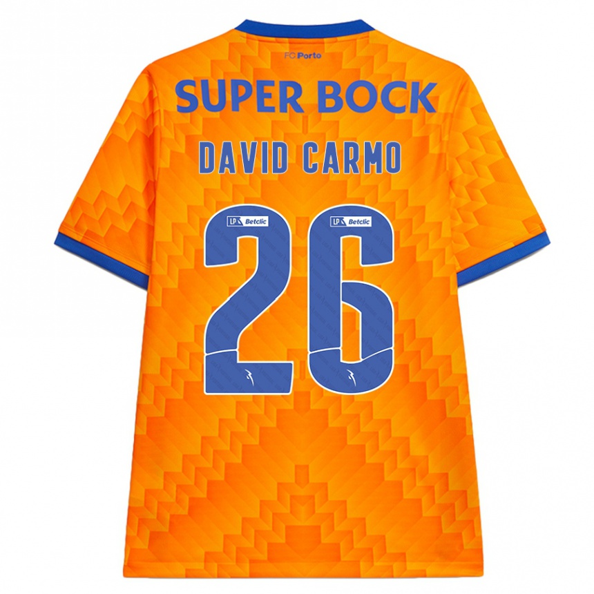 Hombre Fútbol Camiseta David Carmo #26 Naranja 2ª Equipación 2024/25 Perú