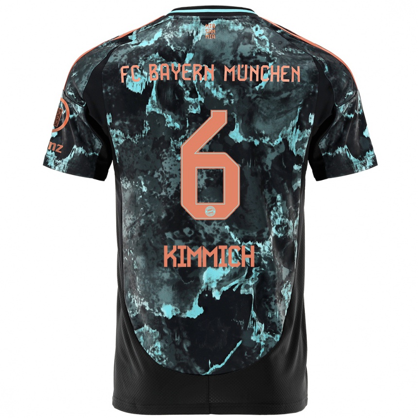 Hombre Fútbol Camiseta Joshua Kimmich #6 Negro 2ª Equipación 2024/25 Perú