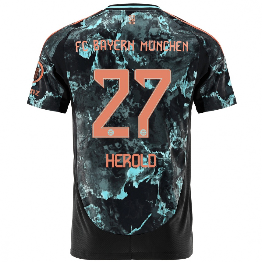 Hombre Fútbol Camiseta David Herold #27 Negro 2ª Equipación 2024/25 Perú