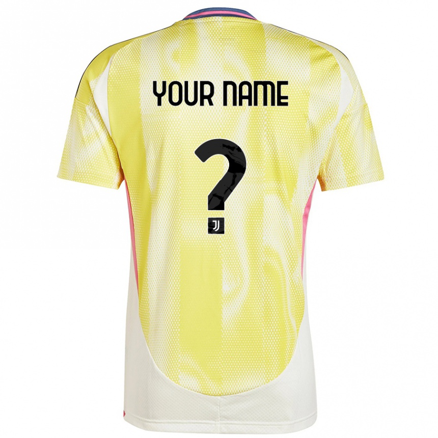 Hombre Fútbol Camiseta Su Nombre #0 Amarillo Solar 2ª Equipación 2024/25 Perú