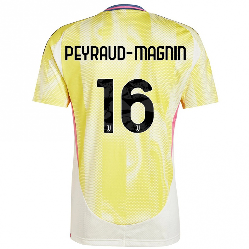 Hombre Fútbol Camiseta Pauline Peyraud-Magnin #16 Amarillo Solar 2ª Equipación 2024/25 Perú