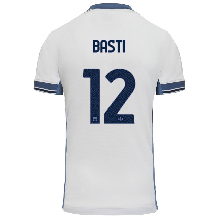 Hombre Fútbol Camiseta Matteo Basti #12 Blanco Gris 2ª Equipación 2024/25 Perú