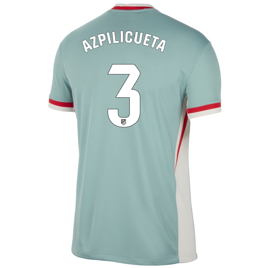 Hombre Fútbol Camiseta César Azpilicueta #3 Beige Claro Azul 2ª Equipación 2024/25 Perú