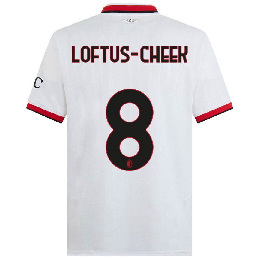 Hombre Fútbol Camiseta Ruben Loftus-Cheek #8 Blanco Negro Rojo 2ª Equipación 2024/25 Perú