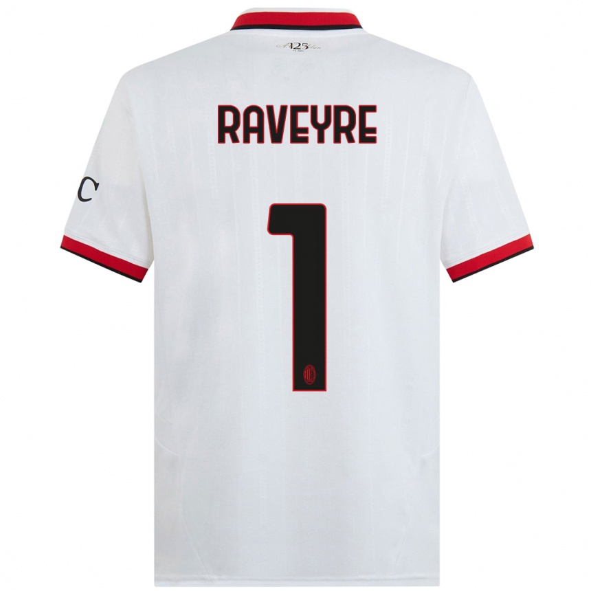 Hombre Fútbol Camiseta Noah Raveyre #1 Blanco Negro Rojo 2ª Equipación 2024/25 Perú