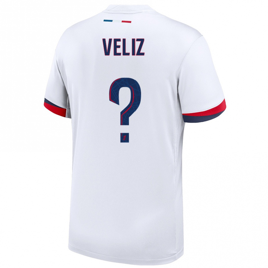 Hombre Fútbol Camiseta Nehemiah Fernandez Veliz #0 Blanco Azul Rojo 2ª Equipación 2024/25 Perú