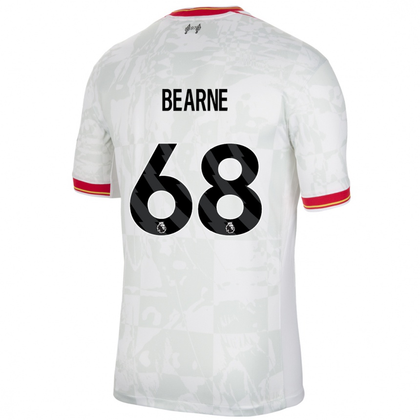 Hombre Fútbol Camiseta Jack Bearne #68 Blanco Rojo Negro Equipación Tercera 2024/25 Perú