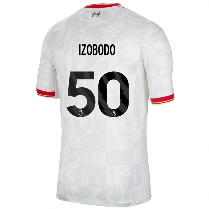 Hombre Fútbol Camiseta Elijah Izobodo John #50 Blanco Rojo Negro Equipación Tercera 2024/25 Perú