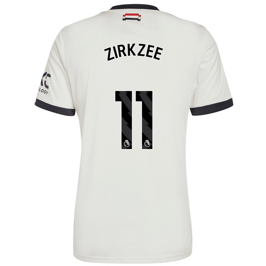 Hombre Fútbol Camiseta Joshua Zirkzee #11 Blanquecino Equipación Tercera 2024/25 Perú