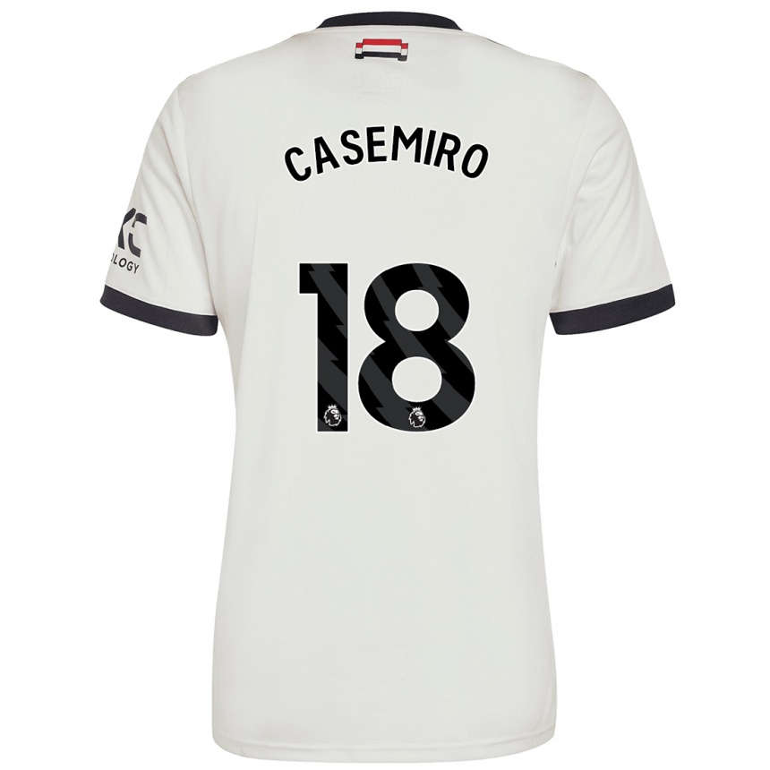 Hombre Fútbol Camiseta Casemiro #18 Blanquecino Equipación Tercera 2024/25 Perú