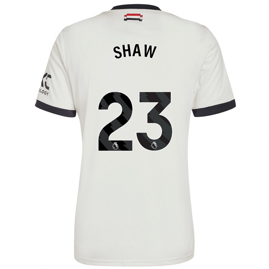 Hombre Fútbol Camiseta Luke Shaw #23 Blanquecino Equipación Tercera 2024/25 Perú