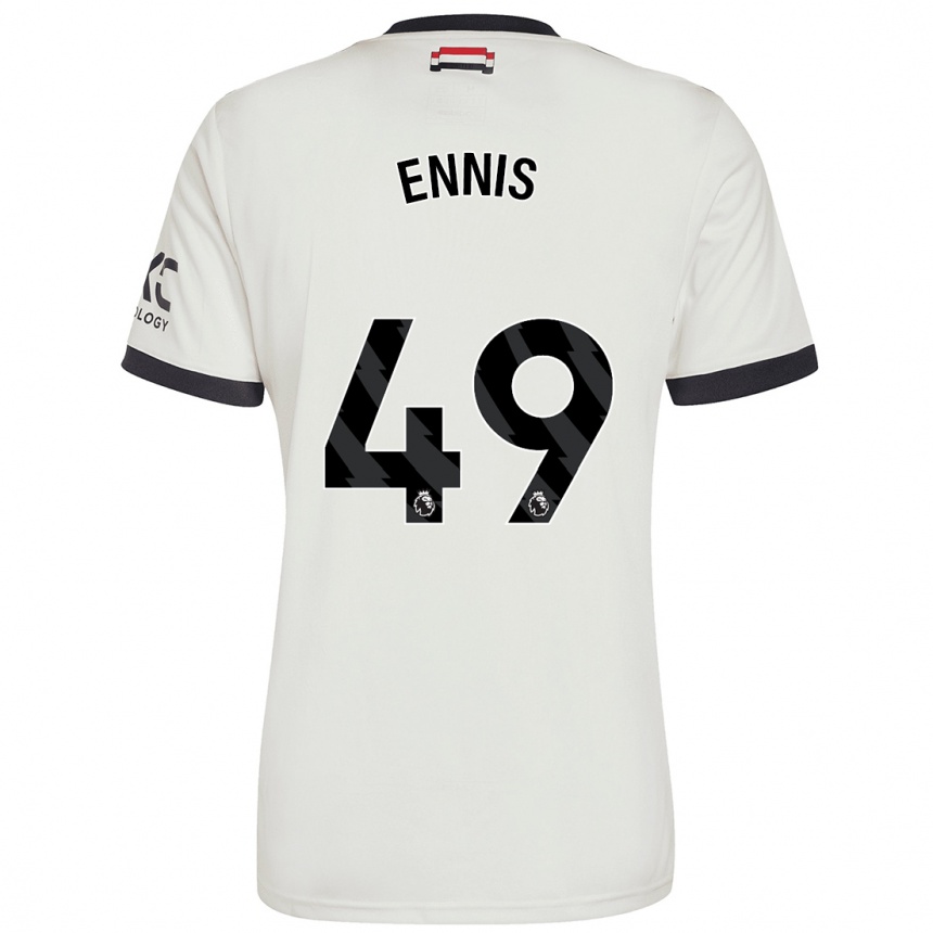 Hombre Fútbol Camiseta Ethan Ennis #49 Blanquecino Equipación Tercera 2024/25 Perú