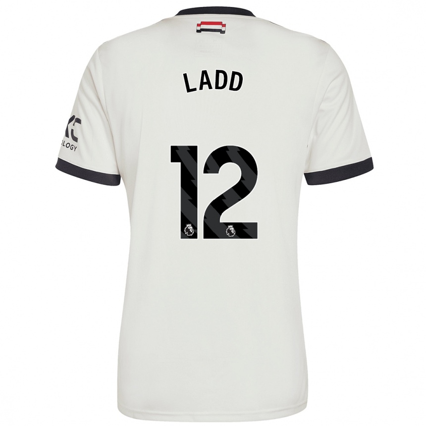 Hombre Fútbol Camiseta Hayley Ladd #12 Blanquecino Equipación Tercera 2024/25 Perú