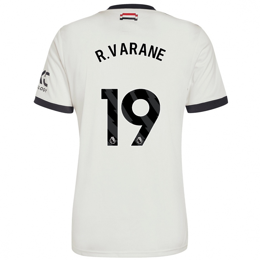 Hombre Fútbol Camiseta Raphael Varane #19 Blanquecino Equipación Tercera 2024/25 Perú