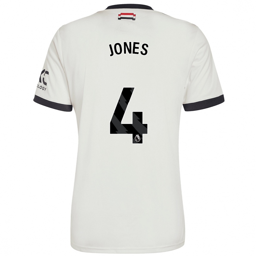 Hombre Fútbol Camiseta Phil Jones #4 Blanquecino Equipación Tercera 2024/25 Perú