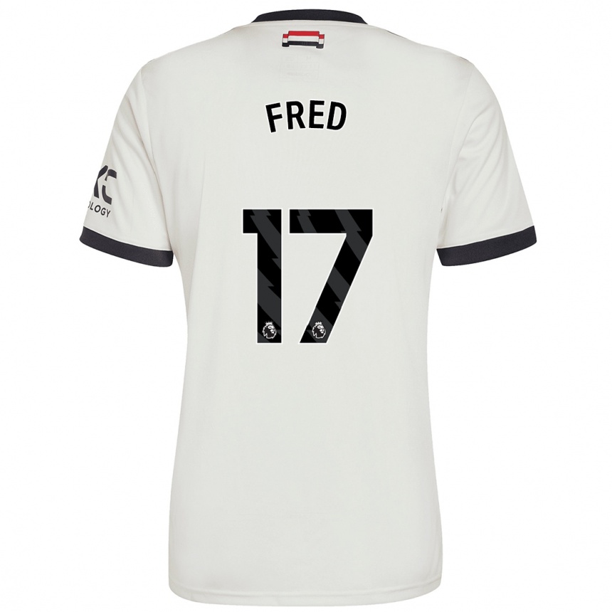 Hombre Fútbol Camiseta Fred #17 Blanquecino Equipación Tercera 2024/25 Perú