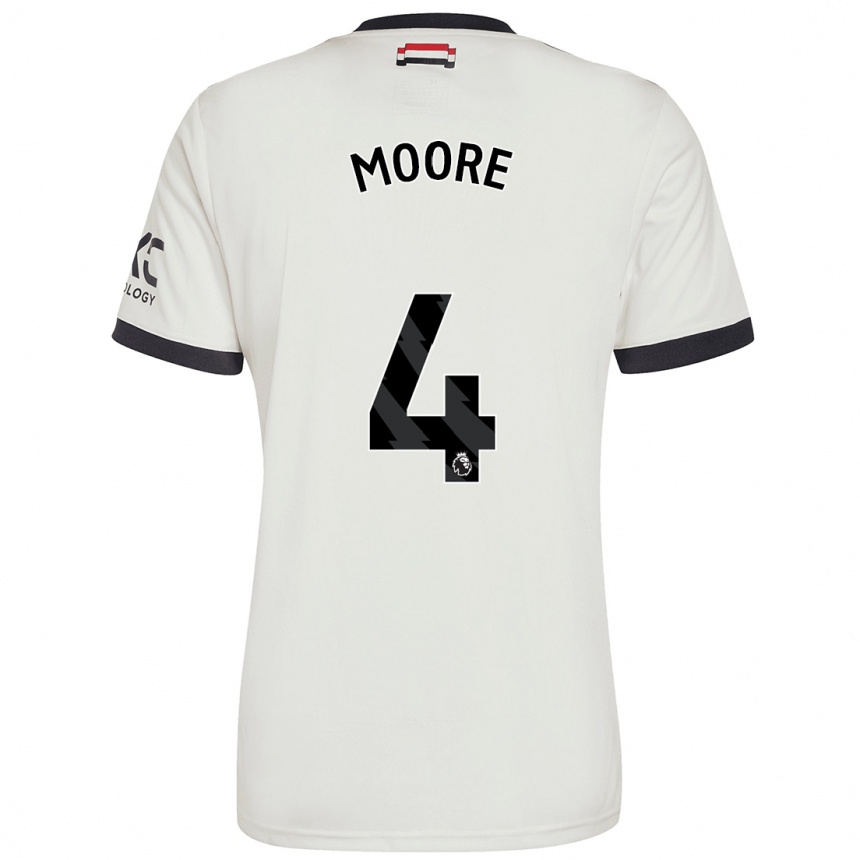 Hombre Fútbol Camiseta Jade Moore #4 Blanquecino Equipación Tercera 2024/25 Perú