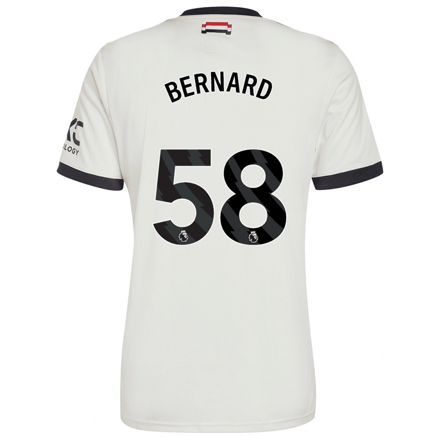 Hombre Fútbol Camiseta Bernard #58 Blanquecino Equipación Tercera 2024/25 Perú