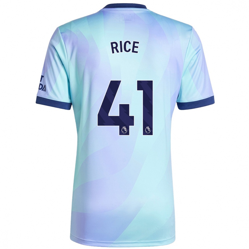 Hombre Fútbol Camiseta Declan Rice #41 Agua Equipación Tercera 2024/25 Perú