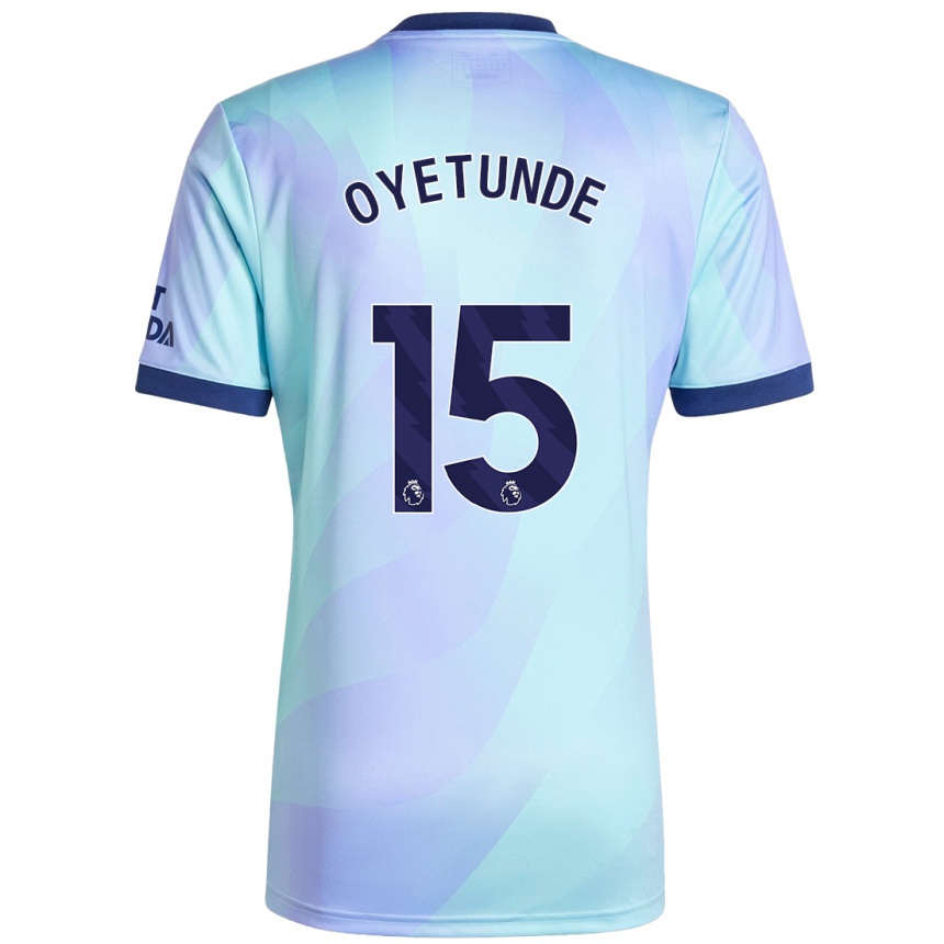 Hombre Fútbol Camiseta Daniel Oyetunde #15 Agua Equipación Tercera 2024/25 Perú