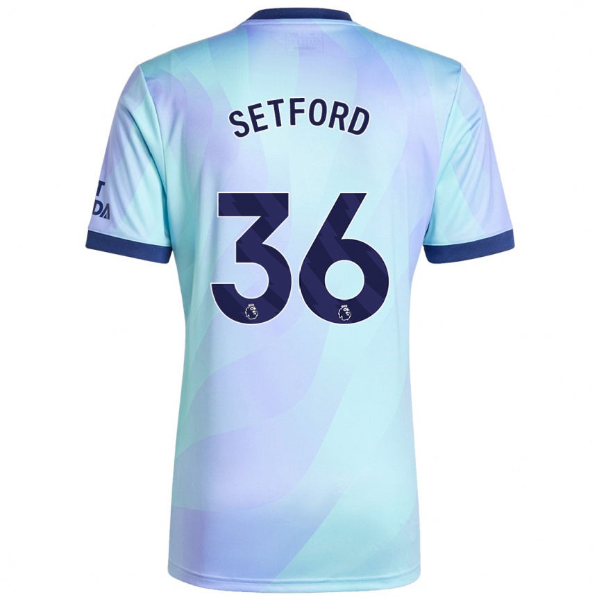 Hombre Fútbol Camiseta Tommy Setford #36 Agua Equipación Tercera 2024/25 Perú