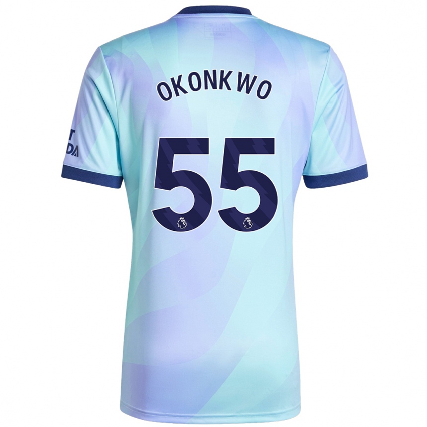 Hombre Fútbol Camiseta Brian Okonkwo #55 Agua Equipación Tercera 2024/25 Perú