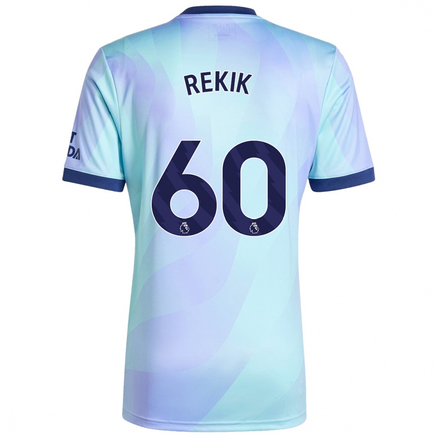 Hombre Fútbol Camiseta Omar Rekik #60 Agua Equipación Tercera 2024/25 Perú