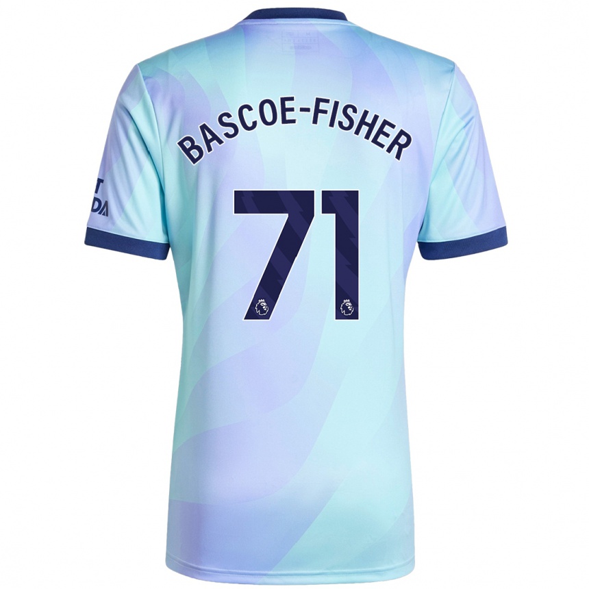 Hombre Fútbol Camiseta Jakai Bascoe-Fisher #71 Agua Equipación Tercera 2024/25 Perú