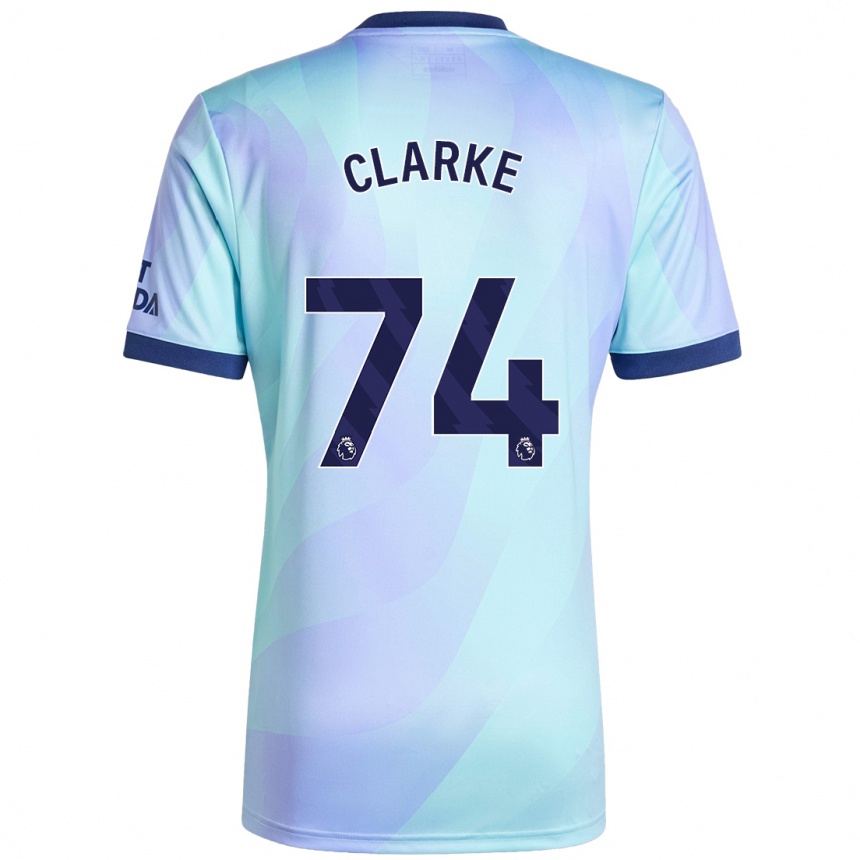 Hombre Fútbol Camiseta Brayden Clarke #74 Agua Equipación Tercera 2024/25 Perú