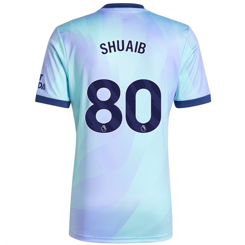 Hombre Fútbol Camiseta Zac Shuaib #80 Agua Equipación Tercera 2024/25 Perú